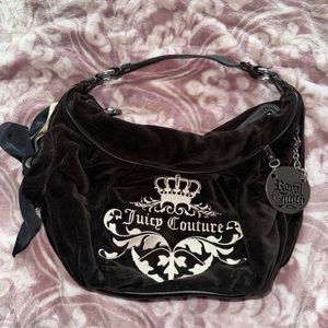 Vintage black/brown Juicy Couture hobo bag